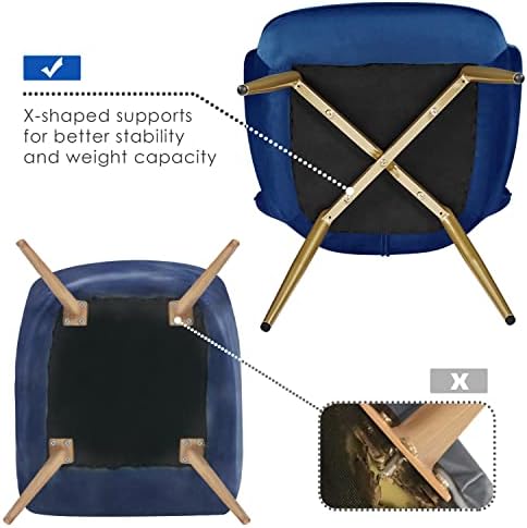 Yaheetech Accent Chairs Set of 2, Upholstered Armchairs - Image 6