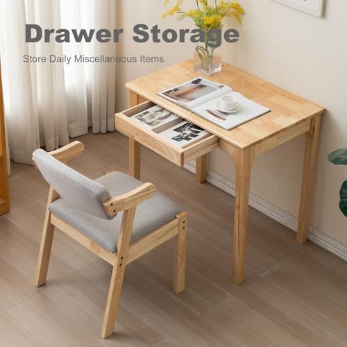 Solid Wood Desk, Gaming Study Home Office Desks - Image 4