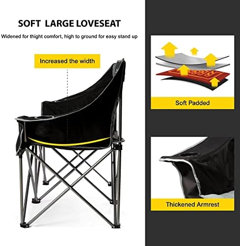 FAIR WIND Oversized Fully Padded Camping Double Chair Folding Loveseat | Heavy - Image 2