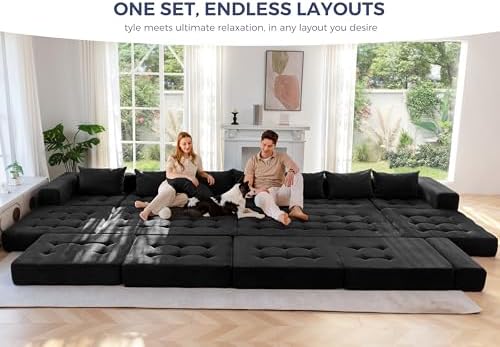 MAXYOYO 9-Seater U-Shaped Modular Sectional Sofa Couch - Image 3