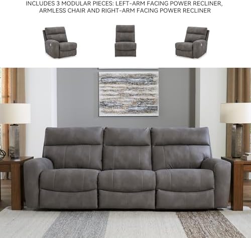 Signature Design by Ashley 3-Piece Power Reclining Sectional Sofa - Image 5
