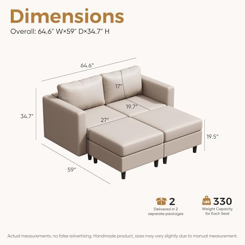 ABCASA Faux Leather Loveseat Sofa Sleeper Bed - Image 2