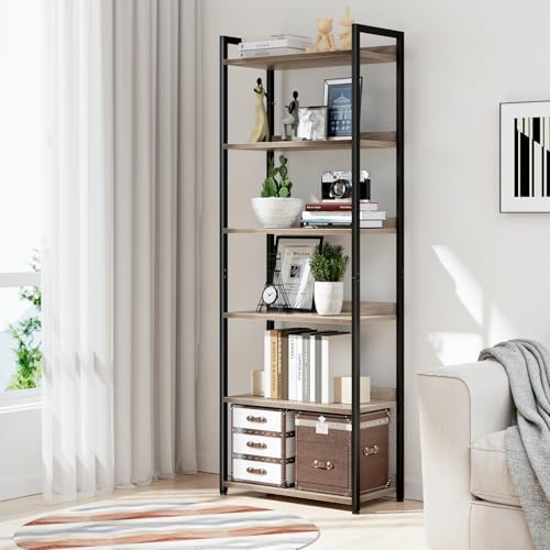 NUMENN Bookshelf, 6 Tier Freestanding Shelving Unit - Image 2