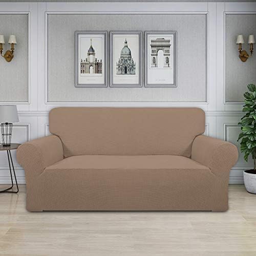 Easy-Going Stretch Loveseat Couch Covers Washable Camel - Image 2