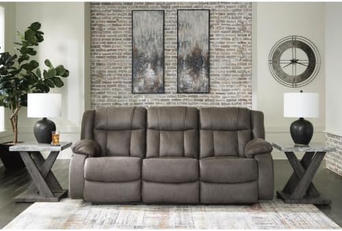 Signature Design by Ashley Manual Reclining Sofa Couch, First Base by Unknown