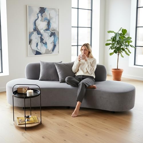 Container Furniture Direct 90" Curved Sofa - Image 3