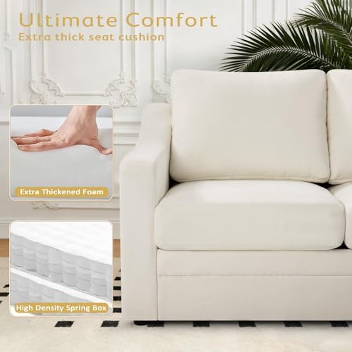 2 Pieces Chenille Sofa Set w/Soft Back Cushion - Image 6