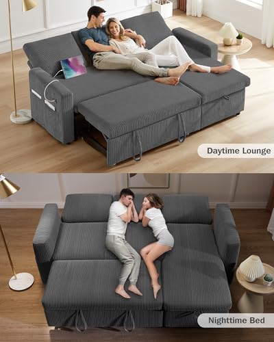 Vipbear 80" Sectional Sleeper Sofa Bed - Image 5