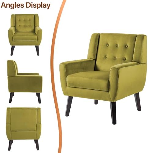 Accent Chair, Upholstered Armchair in Velvet - Image 7