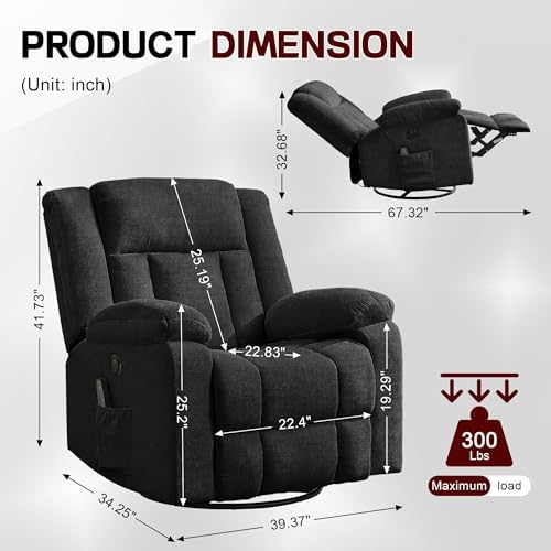 Korser Rocker Recliner, Glider Recliner Chairs - Image 2