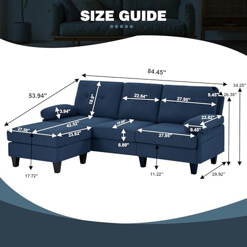 3-Seat Cloud Couch, Modular Sectional Sofa, Ottoman - Image 2