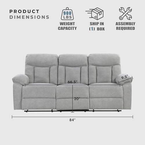 Lexicon Manual Double Recliner Couch - Image 2