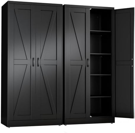 Black Metal Storage Cabinet by RISTERN