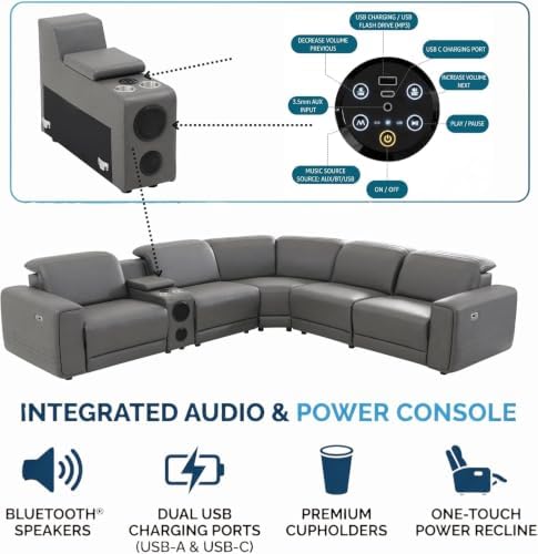 Power Recliner Sectional Sofa - Image 4