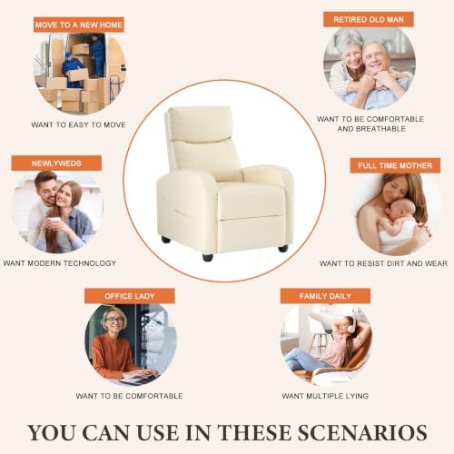 OLIXIS Recliner Chair, Reclining Sofa Chair - Image 6