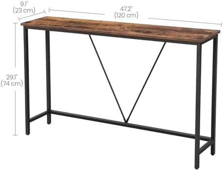 VASAGLE 47.2 Inches Console Sofa Table, Narrow Entryway Table - Image 3
