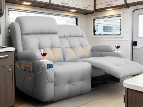 Reclining Loveseat Sofa, RV Loveseats Recliner Sofas Wall Hugger, Double by BuiltfortheRVLife