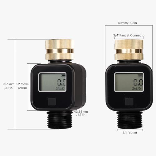 MOES Water Flow Meter Measure Gallon/Liter Consumption and Flow Rate - Image 7