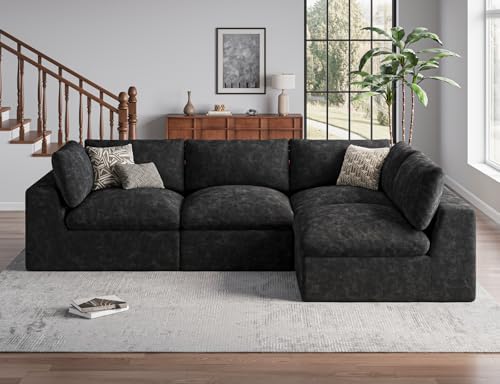 120" Cloud Sectional Couch | Oversize Boneless Couches - Image 3