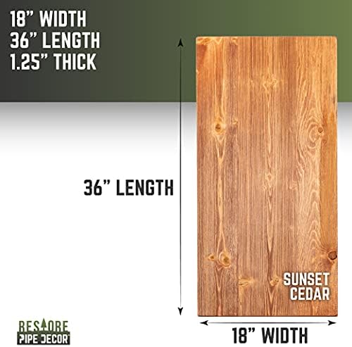 PIPE DECOR Restore Solid Wood Coffee Table Top 18 in. x 36 in. x 1.25 in. - Image 3