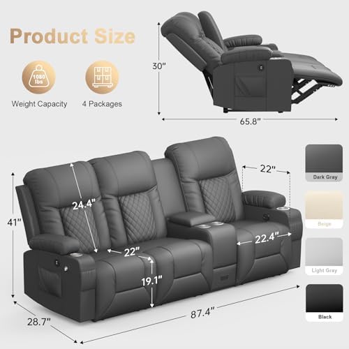 Recliner Sofa, Home Theater Seating - Image 2