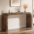 71" Solid Wood Console Table, Farmhouse Waterfall Sofa Table by TribewoodbyTribesigns
