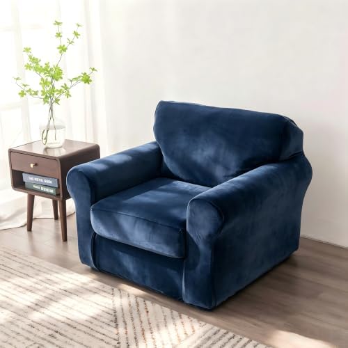 Luxury Velvet Sofa Covers for 1 Cushion Couch by HOMECOVER