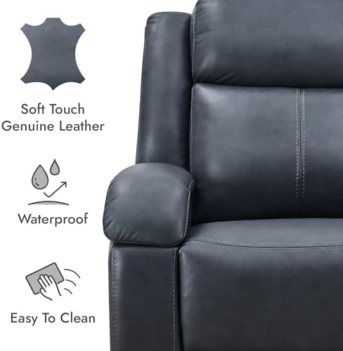 Watson & Whitely Oversized Genuine Leather Power Recliner Chair - Image 6