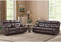 EBELLO Manual Recliner Sofa Set, Faux Leather Reclining Living Room Furniture by EBELLO