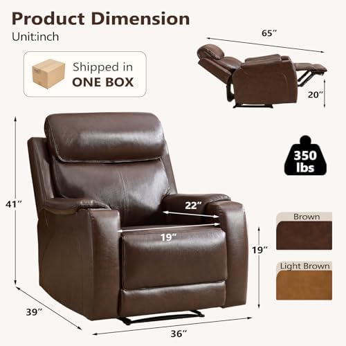 HAOMARKETS Premium Genuine Leather Power Recliner Chair - Image 2