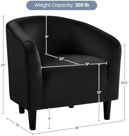 Yaheetech Compact Velvet Accent Chairs Set of 2 - Image 3