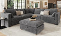 WorthFurni Modular Sectional Sofa, Ovwersized 111" V Shape Modular Sectional by WorthFurni