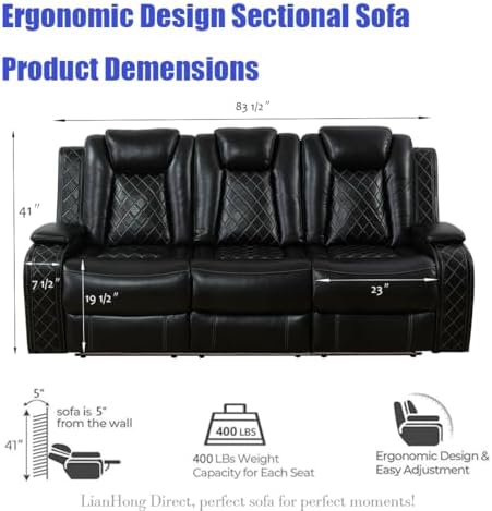 Power Reclining Sectional Sofa - Image 4