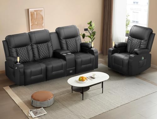 YONISEE 3 Seat Recliner Sofa and Recliner Chair by ADDEASETOYOURDAYALLINYONISEE