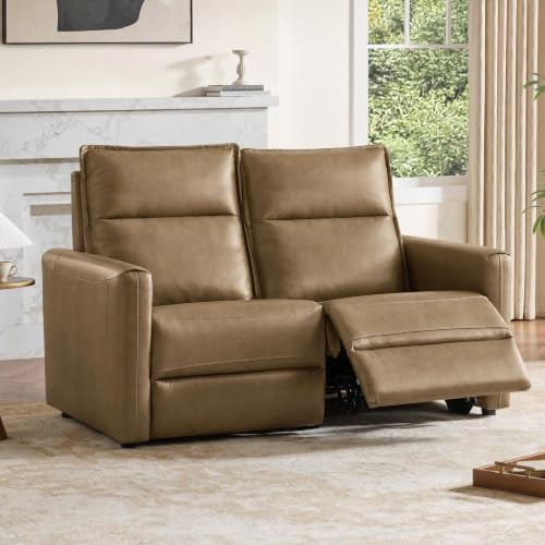 CHITA Genuine Leather Couch, 2-seat 2 Power Recliner Sofa by Unknown