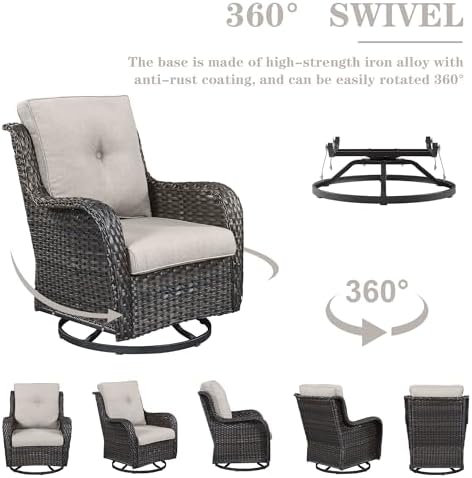 Belord Wicker Outdoor Furniture Patio Furniture Set - Image 6