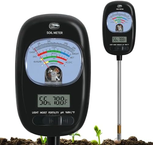 7-in-one Soil Test Kit, Soil Moisture Meter/PH Meter/Sunlight by AUDUTO