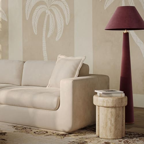 TOV Furniture Graham Burgundy Velvet Floor Lamp - Image 2