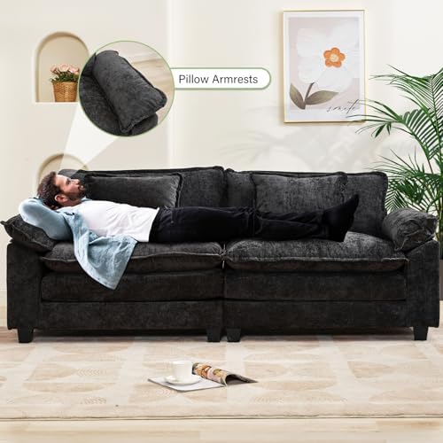 Oprisen 2 Pieces Cloud Couch Set, Upholstered Comfy Modular Sectional Sofa Deep - Image 4