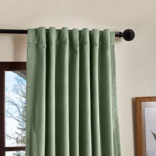 Martha Stewart Lucca Velvet Blackout Back Tab Window Curtain Panel Pair - Image 2