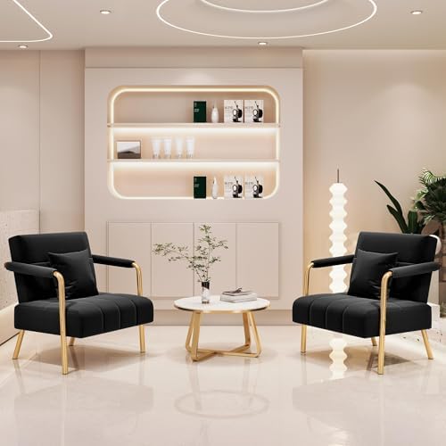 Yaheetech 30" Accent Chair Velvet Armchair - Image 4