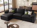EASE MOOSE Leather Sectional Couch, L Shaped Modular Sectional Sofa by EASEMOOSE