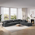 Novilla 141" Modular Sectional Sofa, V Shape Customizable Sectional Couch by Novilla