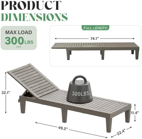 NUNU LAB Outdoor Chaise Lounge Chairs Set - Image 2