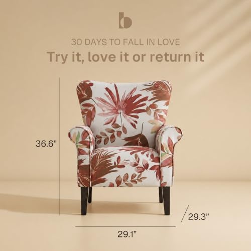 BELLEZE Modern Accent Chair for Living Room, High Back Floral Armchair - Image 2