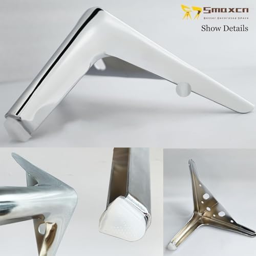 7 inch/18cm Shiny Chrome Metal Furniture Legs Set of 8 - Image 6