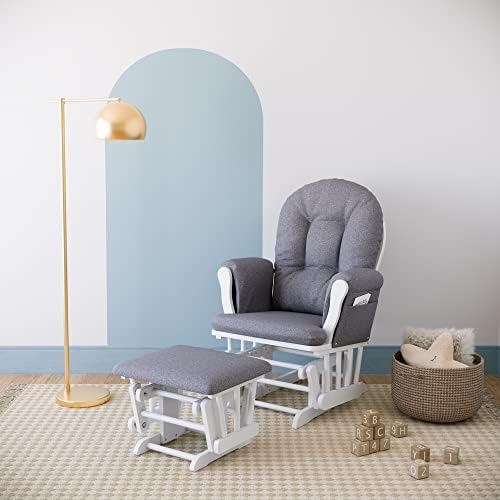 Storkcraft Premium Hoop Glider & Ottoman, Espresso/Gray Swirl - Image 2