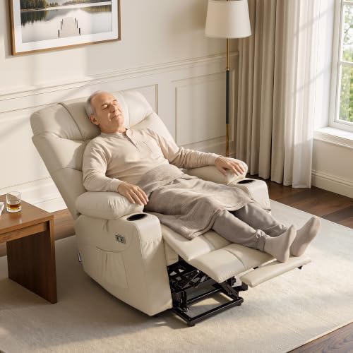 MCombo Power Lift Recliner for Elderly, Leather 7283 - Image 5