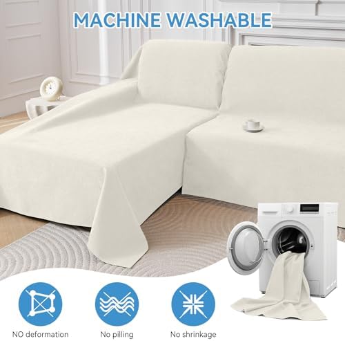100% Waterproof Sectional Couch Covers, 2 Pieces L Shaped Sofa Cover - Image 6