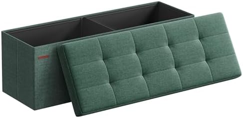 SONGMICS 43.3 Inches Folding Storage Ottoman Bench, Load 660 lb by SONGMICSbySONGMICSHOME